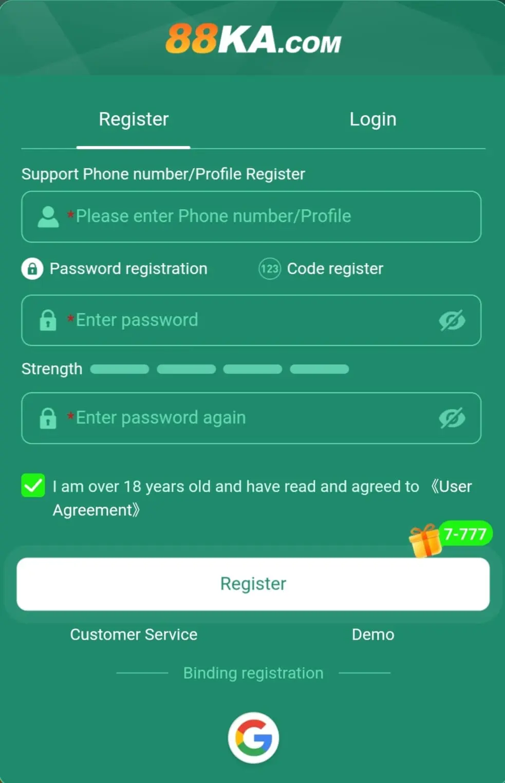 88 KA Register