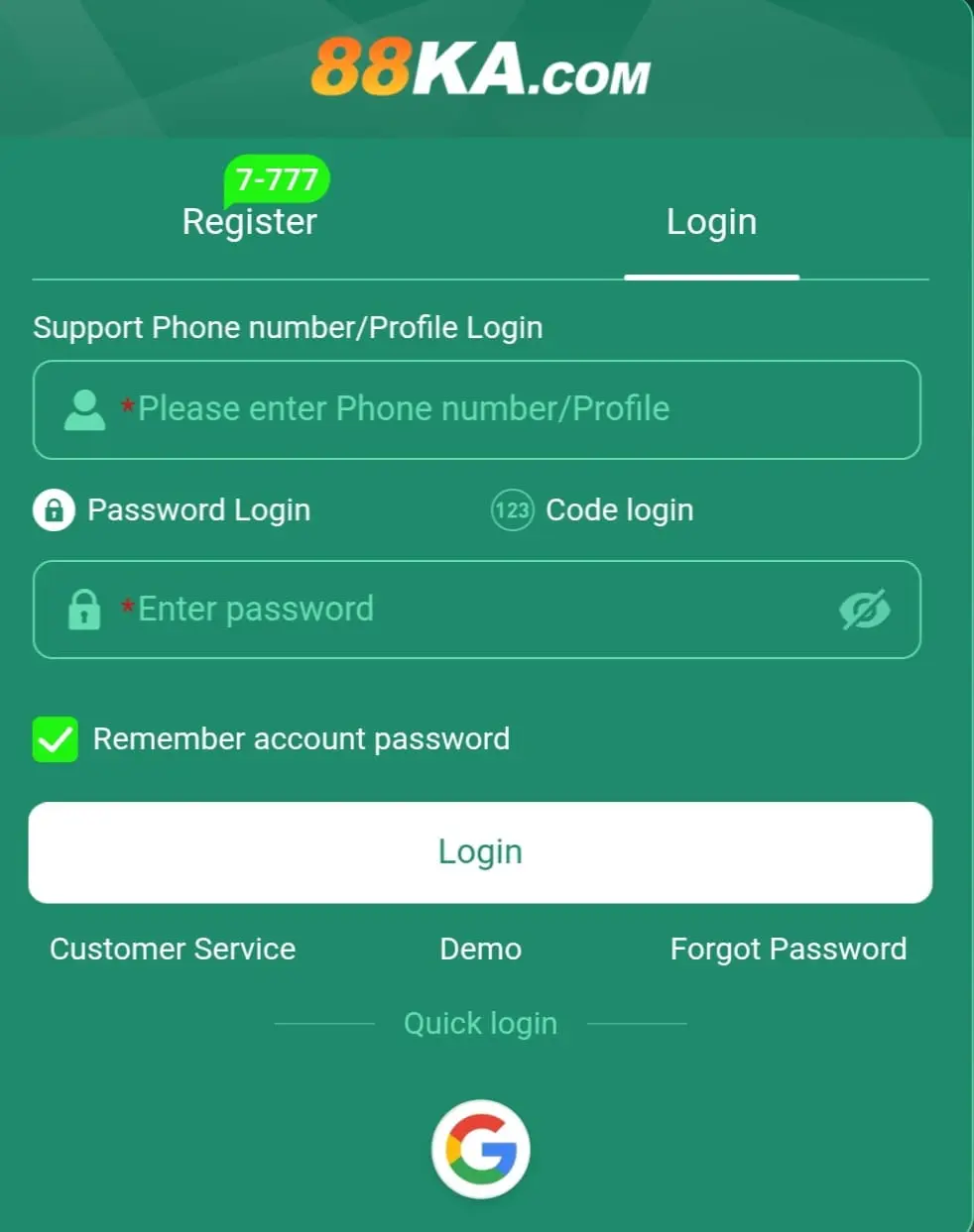 88KA Login